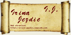 Irina Jezdić vizit kartica